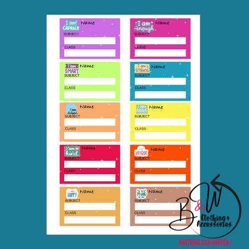 Book Labels 10PK