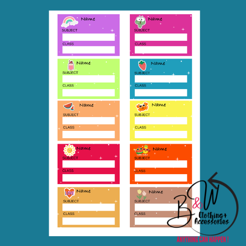 Book Labels 10PK