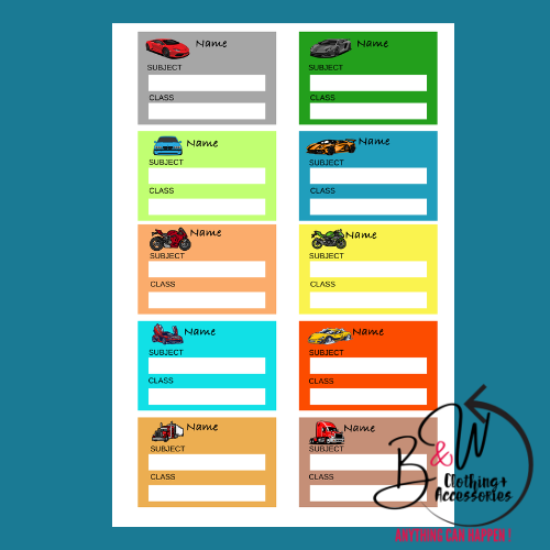 Book Labels 10PK